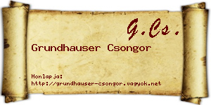 Grundhauser Csongor névjegykártya