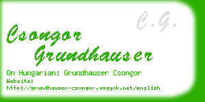 csongor grundhauser business card